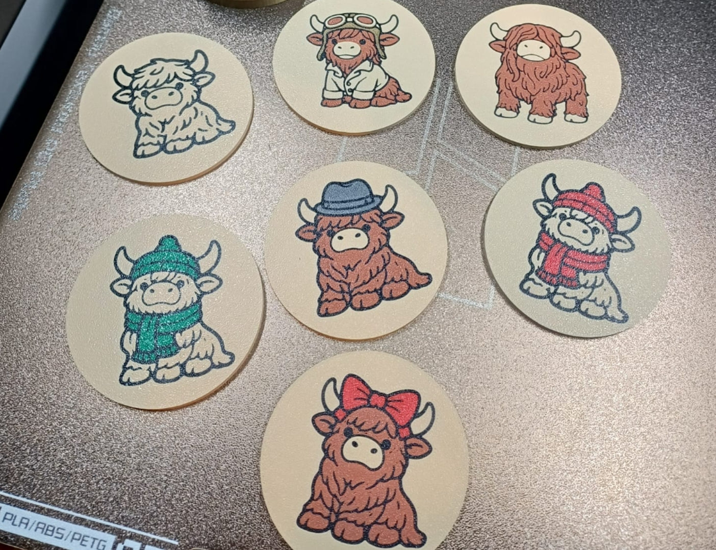 Highland Cow Coaster Set